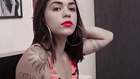 Smoking Girl Wonderful Close Lips 100's Model Kimberly Video 0064