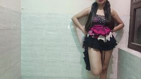 Desi Indian Step Father punishes his young 18  step daughter after he sees her smoking alone