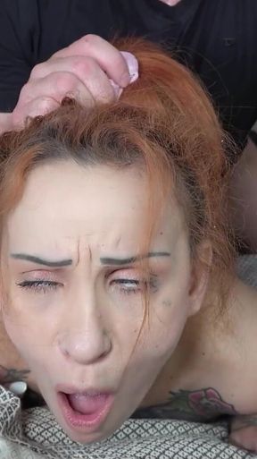 German Scout - Eye Rolling Orgasm Sex for Redhead Bitch Natasha Ink at Casting