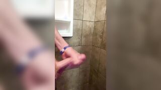 Making a roadtrip pitstop at the gym just to masturbate off and unleash some jizm in the douche.