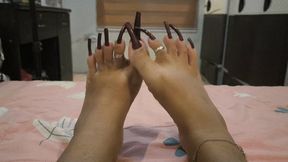 AlluringClaws long nail tease