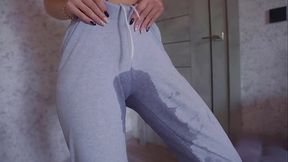 OMG Did I piss on my sweatpants??? Female Desperation Pee Free