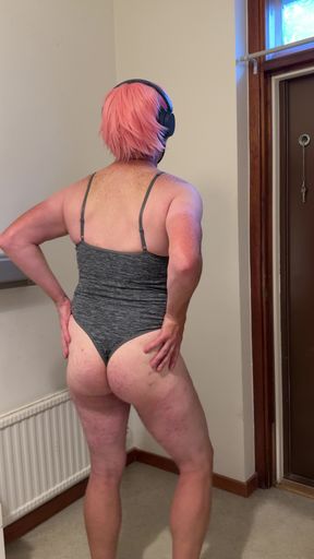 Trany Spanking Ass, Balls and Masturbates and Cumming for Daddy