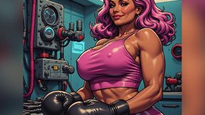 Beautiful Fit Pink-haired Babes Art