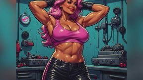 Beautiful Fit Pink-haired Babes Art