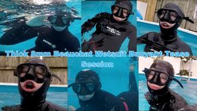 Thick 8mm Beauchat Wetsuit Buoyant Tease Session - MP4 720