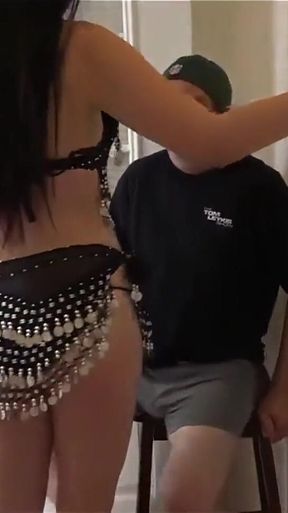 Hips Don't Lie - Big Booty Belly Dancer Made Him Cum Multiple Times