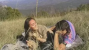 Viktoria in outdoor video showing an amateur nude gal fucking