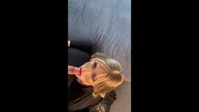 daddy dirty and a hot tall leggy blonde trans babe fuck hard