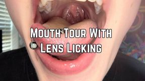 Phoenix Bates' Mouth Tour With Lens Licking And Kissing 4K HD - Mouth Fetish - Extreme Close Ups - Uvula - Tongue