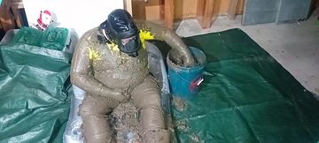 Latex Biohazard Drone Smearing Mud