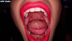 Mouth and Uvula views part 5 GIANTESS TEETH!! - MOV