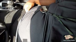 Car Session with Nina's Hood Hot Smelly Size 10 Soles Worship Footjob