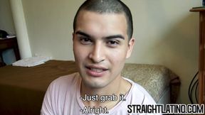 Straight Latino sucks his first dick before being barebacked