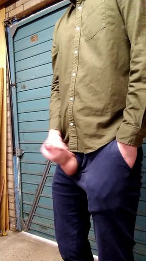 Wank in the garage
