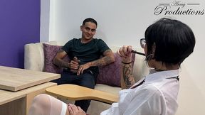 caught in the office - rebellious students threesome with sexy principal