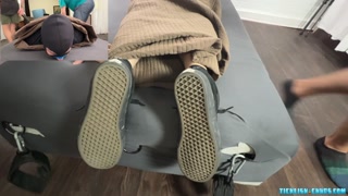 Petting And Adoring Jays Feet As Payment For His Ride