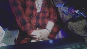 Chubby Femboy Tranner Jerks Small Uncut Cock Gushing Cum Mess