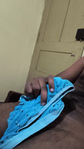 Masturbating with my neighbour&#039;s Underwear and sticking my precum.