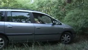 German slut gets fucked hard in nature with huge boobs