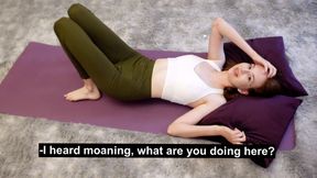My roommate practices an unusual yoga technique.