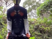 Dog slave was instructed to cum in the fields