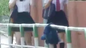 Sneaky Peek at Juicy Teen 18+ Asian Up Skirt Orgasms & Wetness