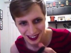 Twink Crossdresser Cums Hard