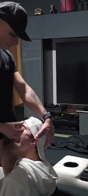 No Mercy for This Obedient Mouth-pussy - Hard Deepthroating for Gay Slut with a Load All Over His Face