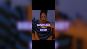 Bodacious BBW Body Worship: Ebony Goddess Commands Total Devotion