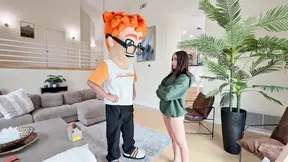 Shaved Petite Mia River Gives Footjob & Takes Facial on PornDudeCasting