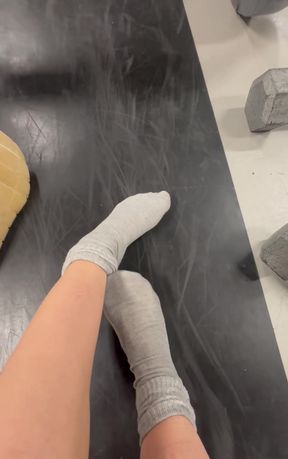 Amateur foot and toe admirer with socks fetishes