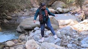 Fuck in Forest at Waterfall