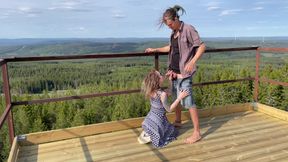 Fucking in the Old Fire Tower - Stunning View, Shaky Legs - RosySkye