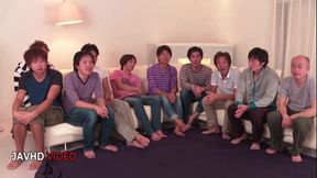 Mihono's Intense Asian Gangbang Blowjob Session