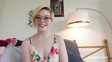 Pearl Takes Big Dildo in Her Tiny Face While Butt Plug Tears Her Open