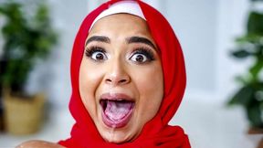 The clash of cultures led an American dude and his Arab girlfriend in a hijab to intense anal sex