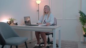 a sexy doctor examines a guy and makes him an offer