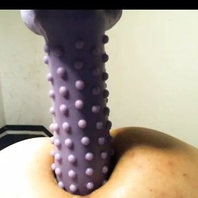 10 inch Hedgehog Dildo in my Ass