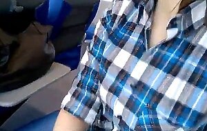 Amateur Public Blowjob in a Train Carriage