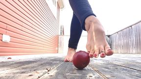 Fondling and Squishing an Apple with my Tiny Feet
