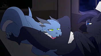 Furry dragon blowing his valentine