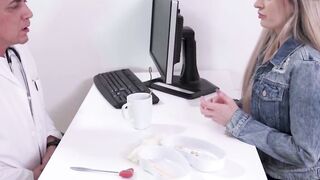 Doc Gives the Hot Blonde FREE Prescription... Braille for her Puffy Tits!