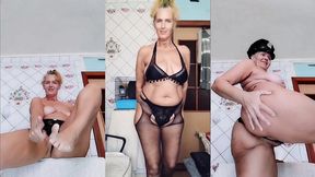 Hot Housewife Lukerya Has Fun in the Kitchen