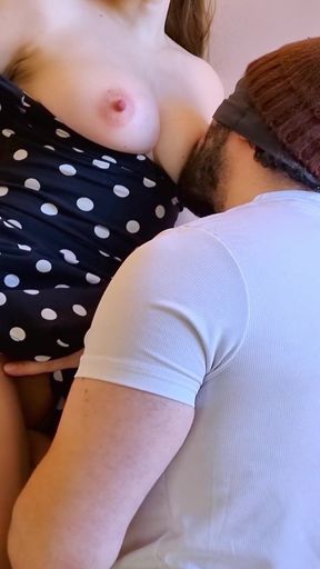 Emotional moment from &quot;Sucking the hottest neighbor&#039;s perfect tits&quot;