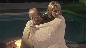 Naughty blonde babe gets screwed by the pool