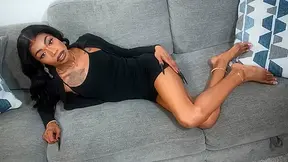 BLACK TGIRLS - The Doll Invites You To Play In A Couch
