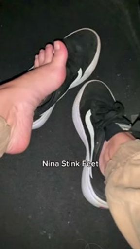 Stinky Feet in the Car! Take off my Smelly Sneaker.