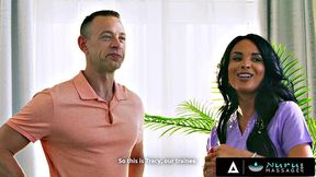 NURU MASSAGE - Anissa Kate Joins Nervous Trainee Emma Rosie For A Massage Train