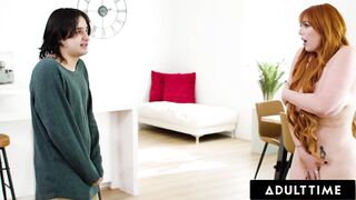 ADULT TIME - Pervert Stepson Caught Watching Redhead Busty Stepmom Lauren Phillips Doing Naked Yoga